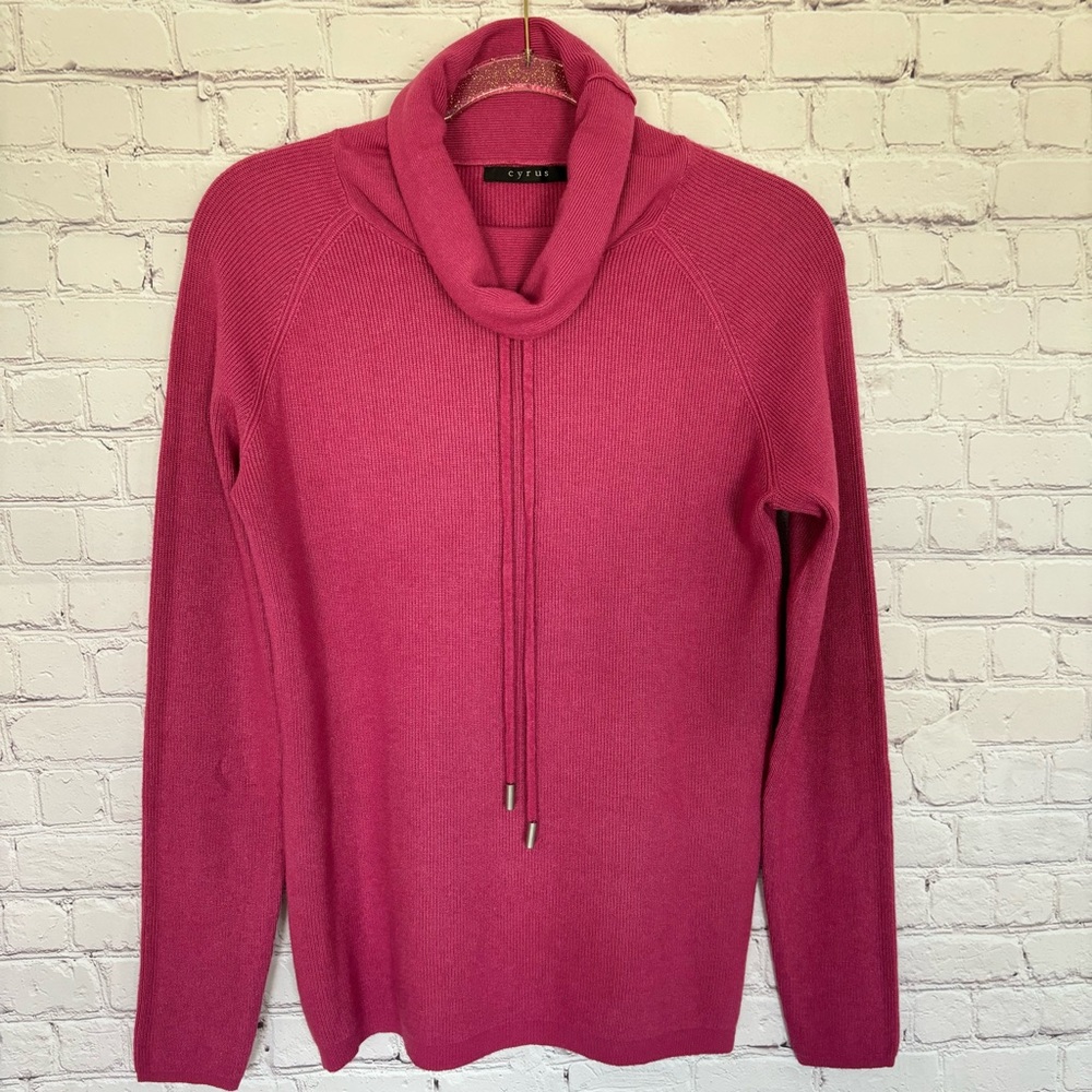 CYRUS Pink Long Sleeve Turtleneck Sweater--M - Picture 5 of 14
